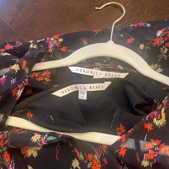 Veronica Beard Floral Print Long Dress 10 - Picture 5 of 5